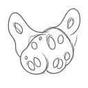 cat paw prints forming tattoo design idea