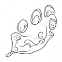 cat paw prints forming tattoo design idea