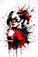 Harley Quinn tattoo design idea