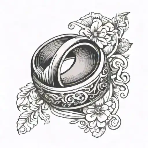 Mens Wedding Ring tattoo design idea
