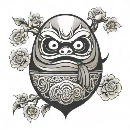 Daruma doll tattoo design idea