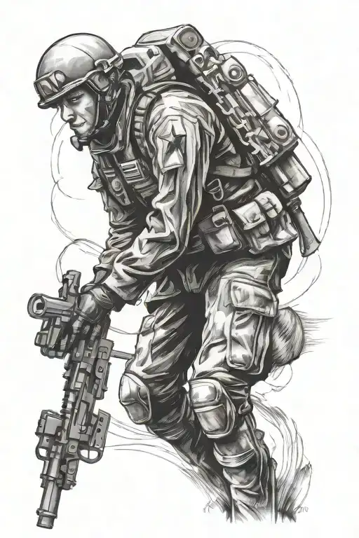 Gagarin sapper tattoo design idea