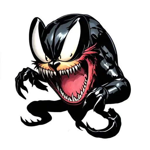 venom garfield tattoo design idea
