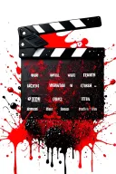 Cinema clapperboard merged with water elements and New Zealand iconography tattoo design idea