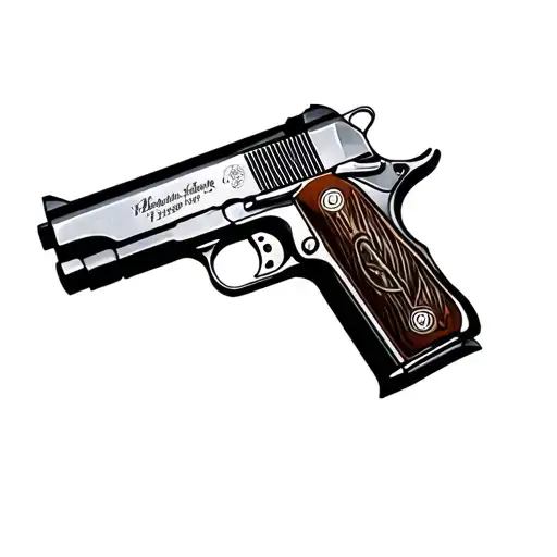 1911 Pistol tattoo design idea