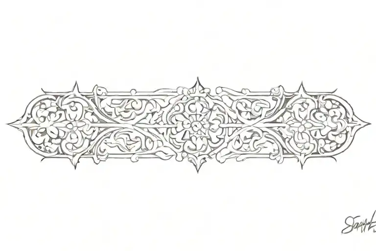 spanish tile tattoo design idea