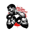 only the strong survive boxing tattoo design idea