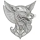 pound kemet animal tattoo design idea