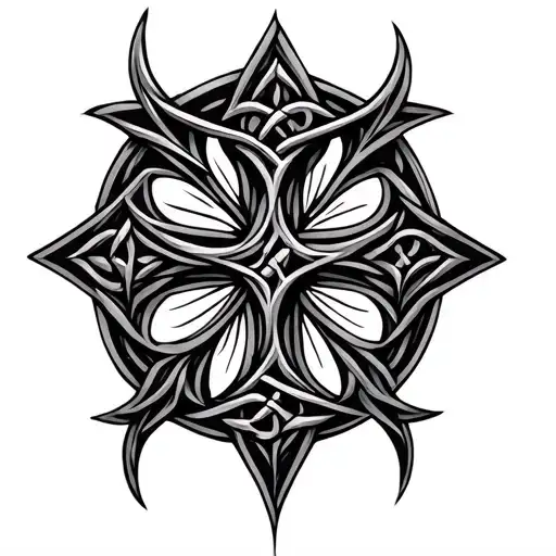 Occitan cross in a Nordic Celtic style tattoo design idea