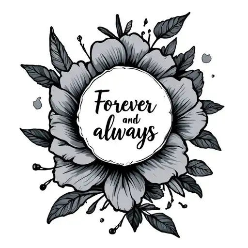 forever and always tattoo design idea