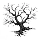 Leafless Tree without leaves tattoo design idea