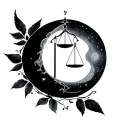 Libra Moon tattoo design idea