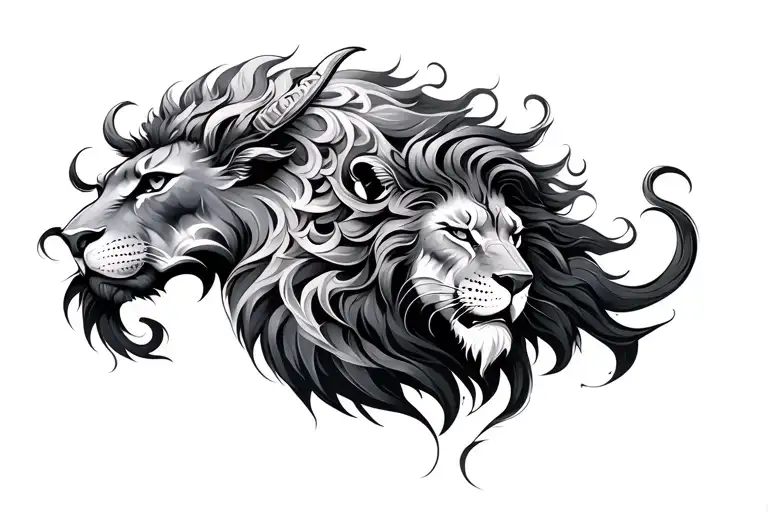 leo and rahu ketu july full calf sized tatto tattoo design idea