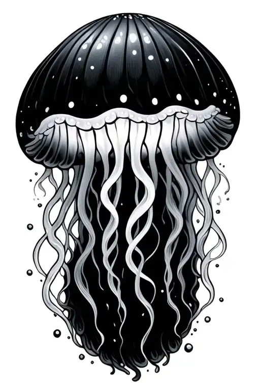 jelly fish sealife tattoo design idea