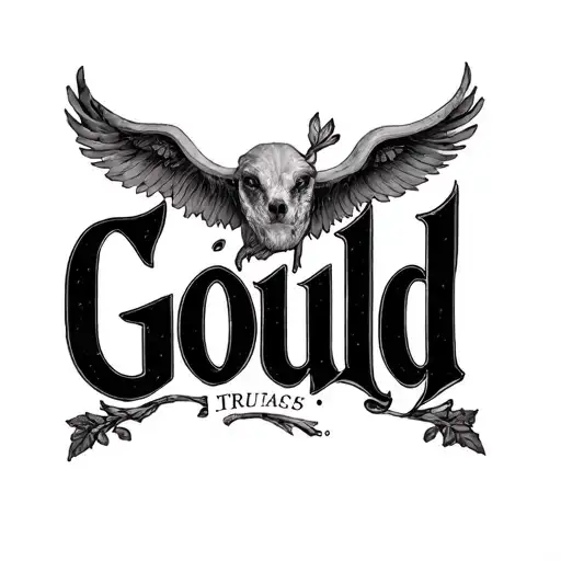 "Gould " Crossword Puzzle tattoo design idea