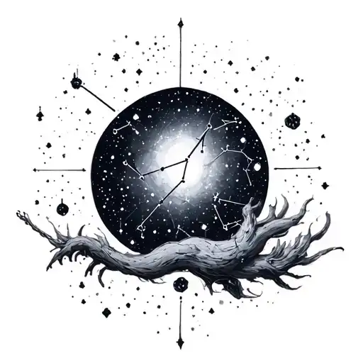 Aquarius constellation tattoo design idea