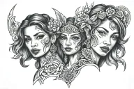 female friendship tattoo design idea