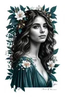 Rebecca, virgo, Georgia, nature tattoo design idea