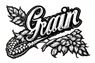 Grain logo tattoo design idea