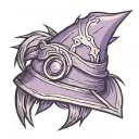 purple party hat from old school RuneScape tattoo design idea