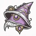 purple party hat from old school RuneScape tattoo design idea