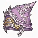 purple party hat from old school RuneScape tattoo design idea