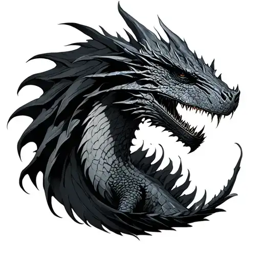 Drogon and Daenerys tattoo design idea