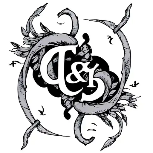 "Tony & keri" Gemini & cancer zodiac sign intertwined symbolizing tattoo design idea