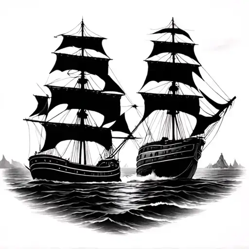 Clipper Ship tattoo design idea
