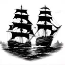 Clipper Ship tattoo design idea