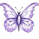 purple butter fly tattoo design idea