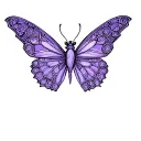 purple butter fly tattoo design idea