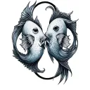 Gemini And Pisces tattoo design idea