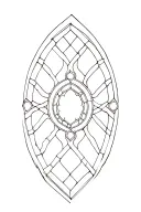 cathedral stained glass window tattoo design idea