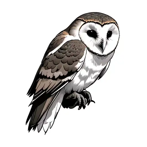 Barn Owl tattoo design idea
