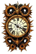 broken clock face, Roman numeral tattoo design idea