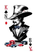 the dealer has a winning hand and you were born to lose tattoo design idea
