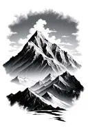 mountains, despair, hope, love tattoo design idea