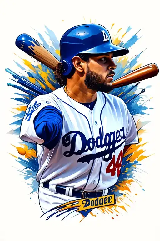 Dodgers logo tattoo design idea