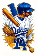 Dodgers logo tattoo design idea