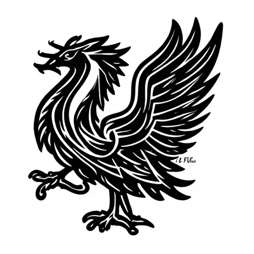 Female tattoo with only the Liverpool Symbol Symbol + You'll Never Walk Alone tattoo design idea