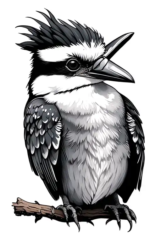 proud kookaburra tattoo design idea