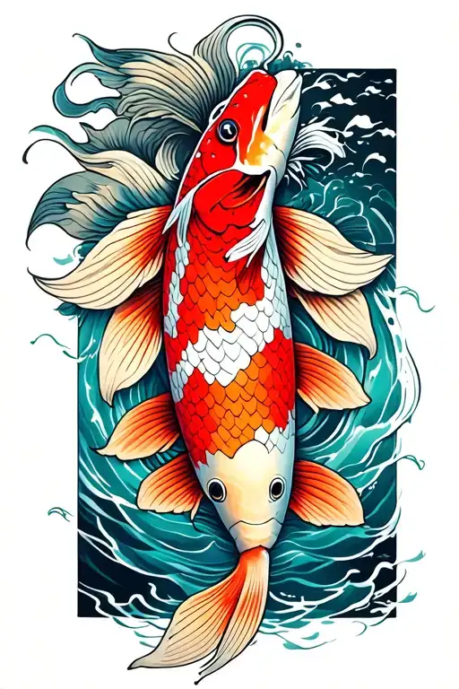 koi fish tattoo design idea