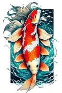 koi fish tattoo design idea