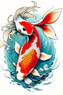 koi fish tattoo design idea