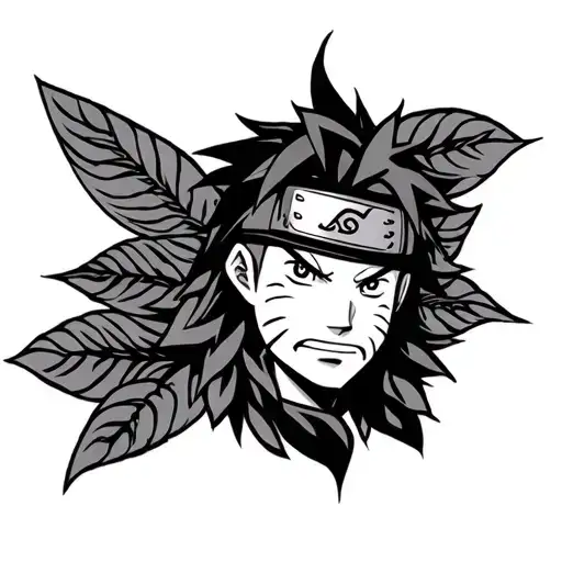 samoan tatto inspired one piece anime and naruto tattoo design idea