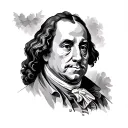 Benjamin Franklin tattoo design idea