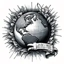 the World is mine  tattoo design idea