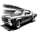 66 GTO tattoo design idea