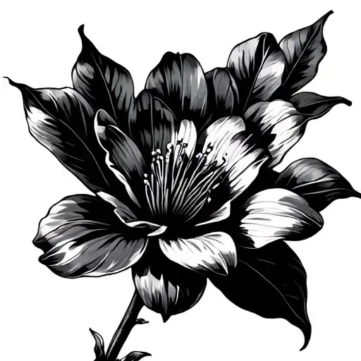 Flower of Frangipanier Reunion Island tattoo design idea